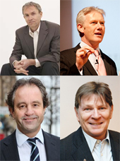 Clockwise from top left: Luke Johnson, Andrew McMillian, Barry Gibbons and Peter Williams