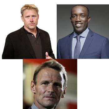 Clockwise from top left: Teddy Sheringham, Dwight Yorke and Dieter Hamann