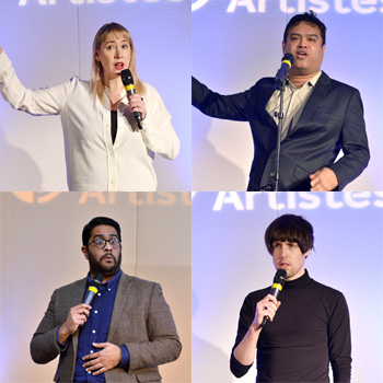 Clockwise from top left - Tiff Stevenson, Paul Sinha, Tom Ward and Eshaan Akbar